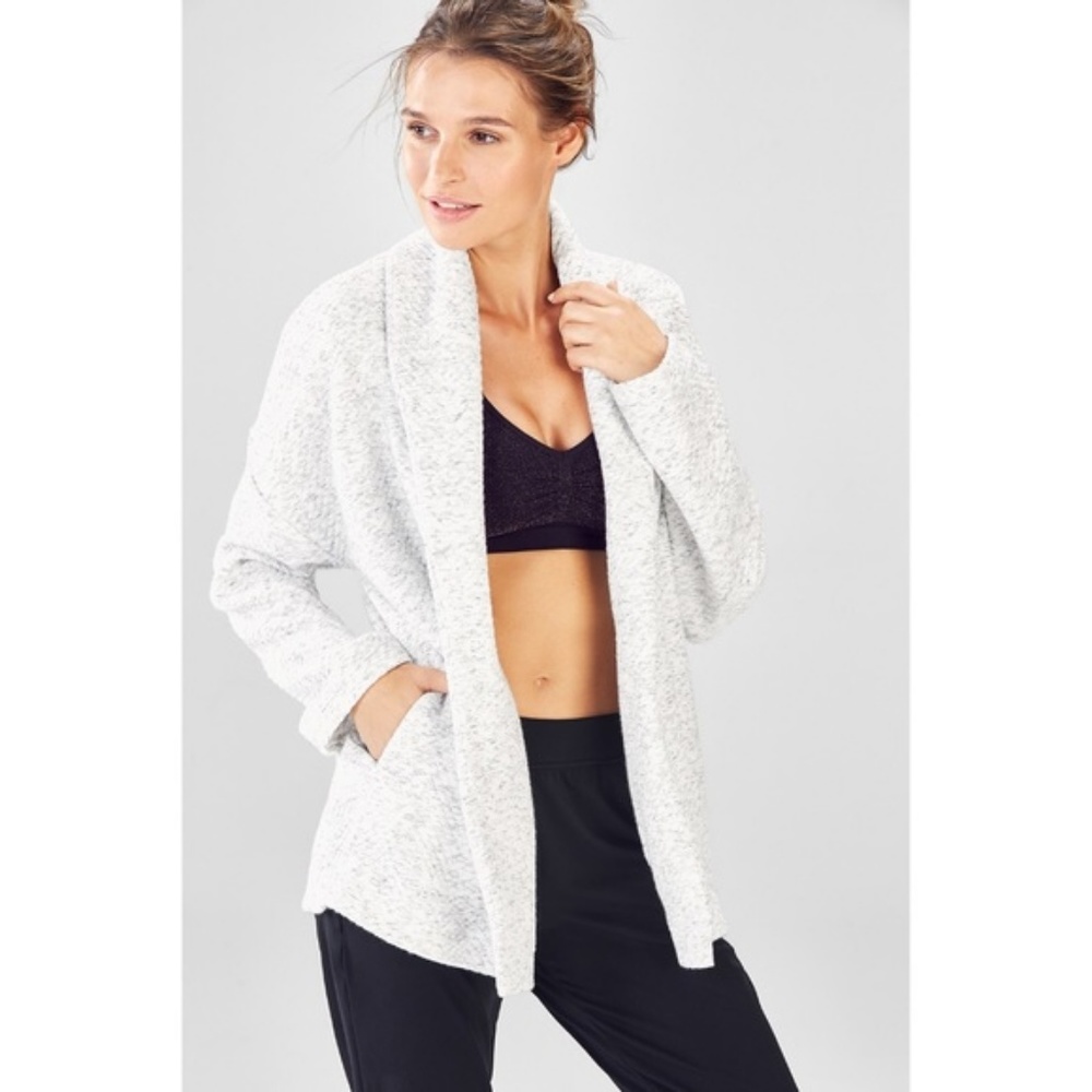 Fabletics Vanessa Gray Quilted Cardigan